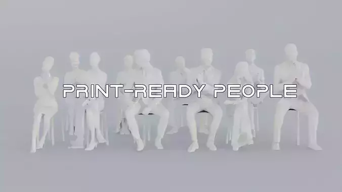 007 CROWDS LOWPOLY TENS SITTING ELEGANT PEOPLE SCANS MAN WOMAN