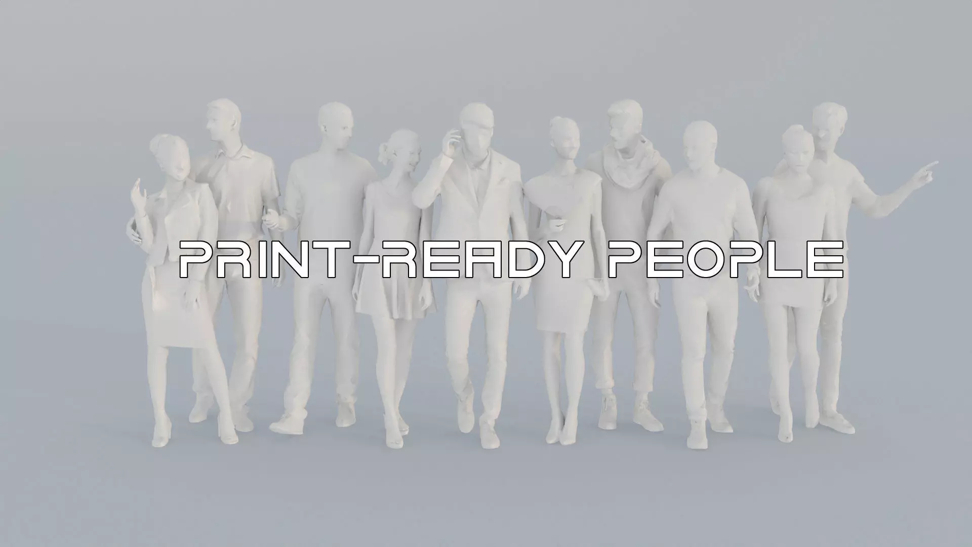 004 LOWPOLY TENS CROWDS CASUAL VOL01 PEOPLE SCANS MAN WOMAN 3D model