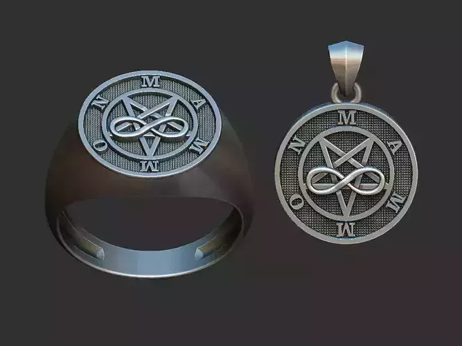 Mammon Ring and Pendant 3D print model