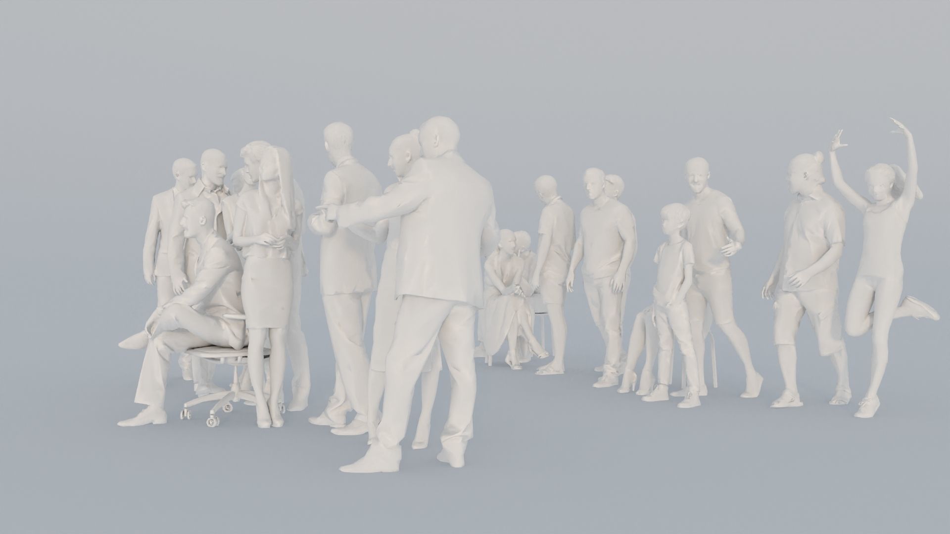 21 CROWDS BUS1 SUMMER SITTING PEOPLE SCANS MAN WOMAN 3D print model_4
