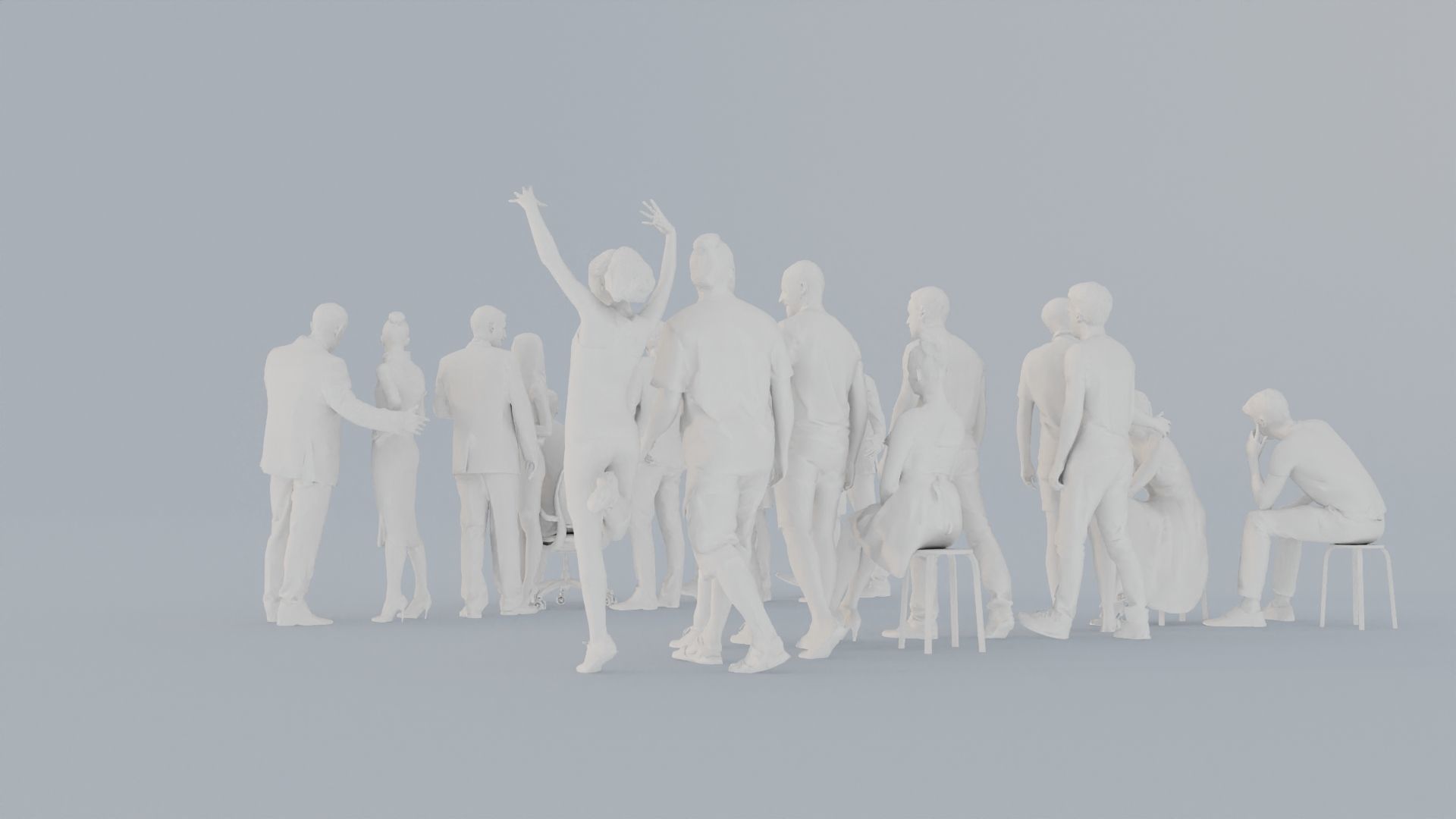 21 CROWDS BUS1 SUMMER SITTING PEOPLE SCANS MAN WOMAN 3D print model_8