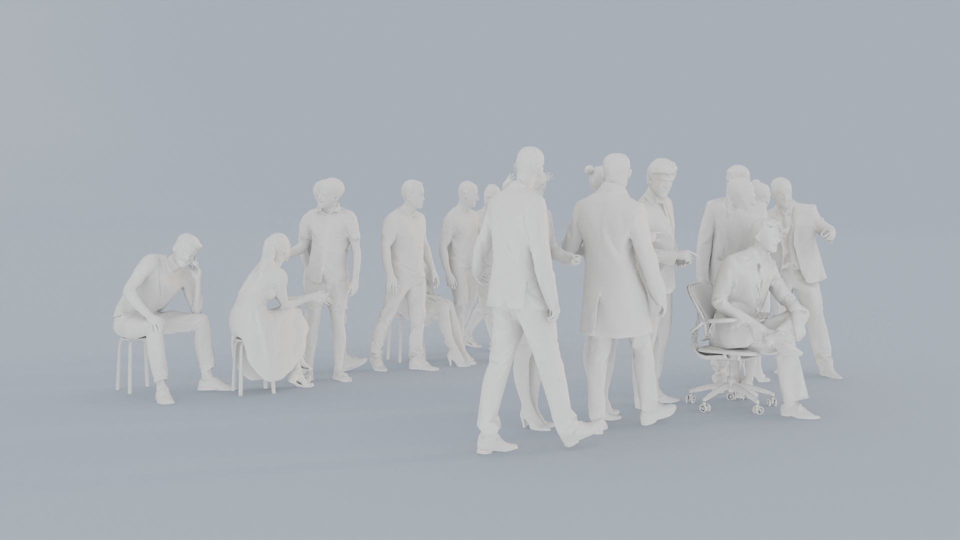 21 CROWDS BUS1 SUMMER SITTING PEOPLE SCANS MAN WOMAN 3D print model_12