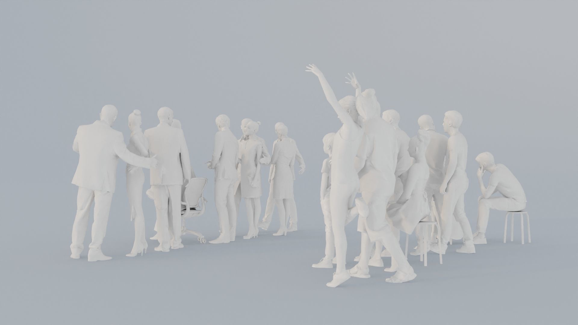 21 CROWDS BUS1 SUMMER SITTING PEOPLE SCANS MAN WOMAN 3D print model_7