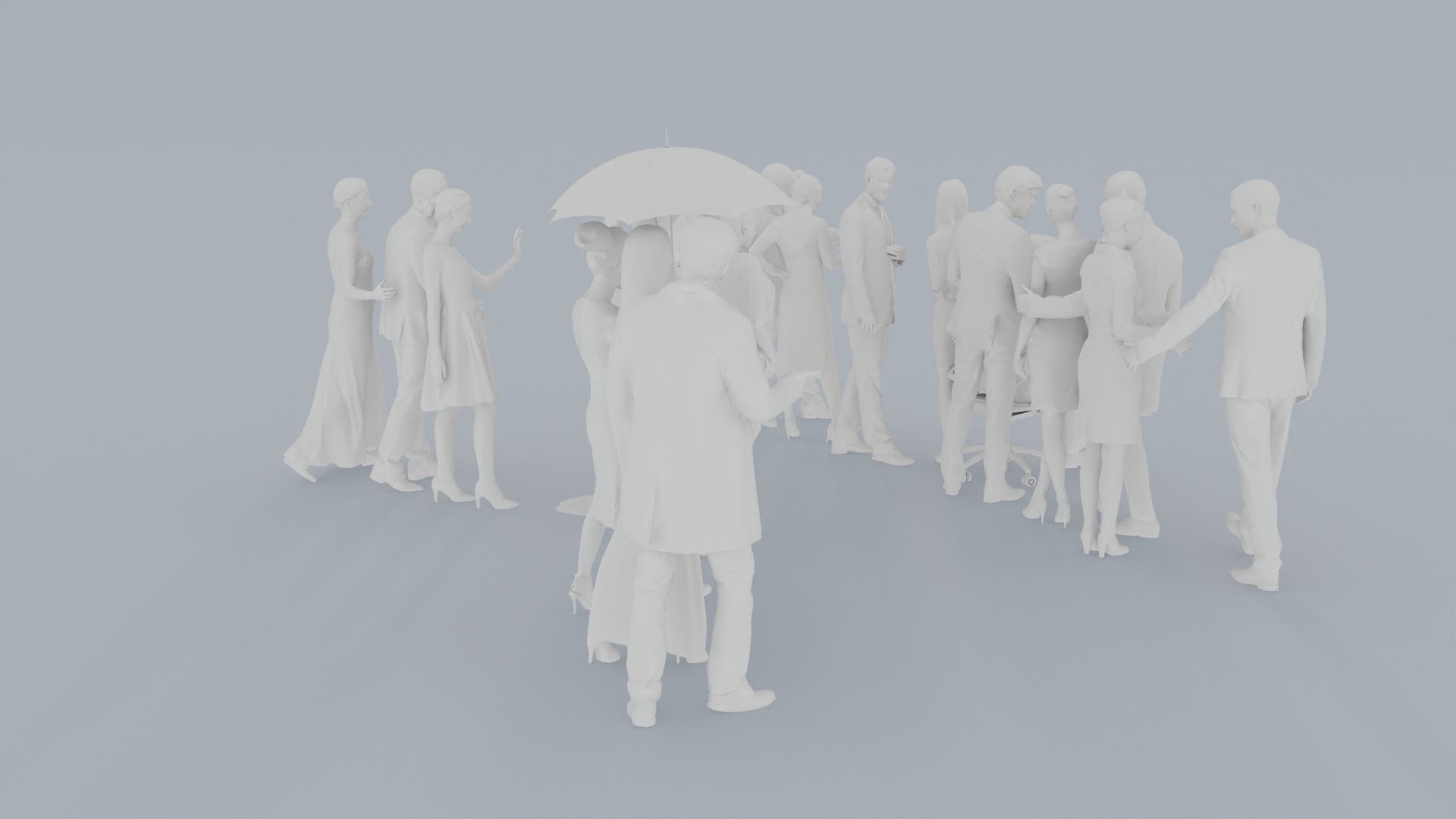 20 CROWDS BUS1 ELE2 SITTING PEOPLE SCANS MAN WOMAN 3D print model_10