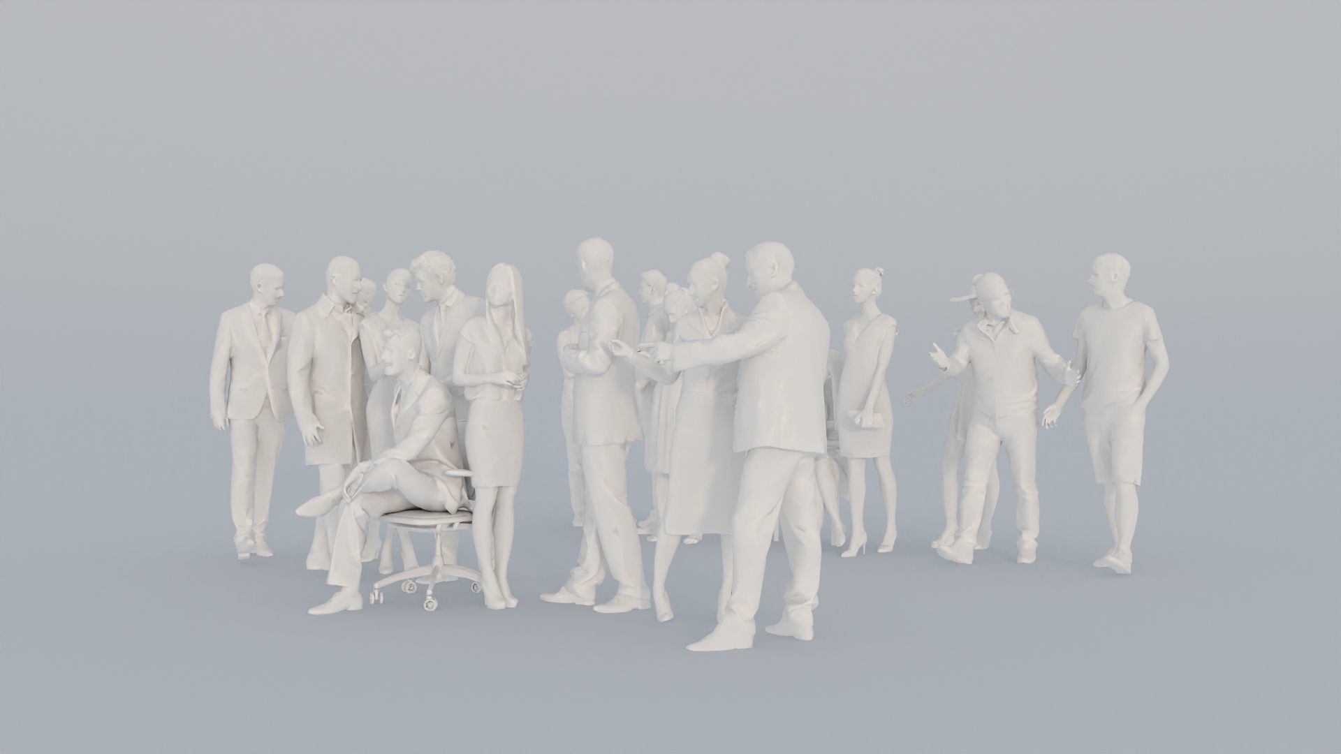 19 CROWDS CASU2 BUS1 SITTING PEOPLE SCANS MAN WOMAN 3D print model_3