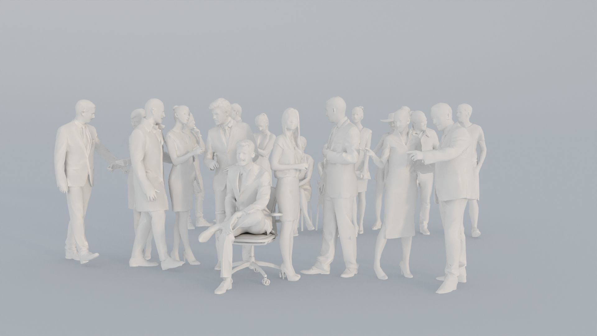 19 CROWDS CASU2 BUS1 SITTING PEOPLE SCANS MAN WOMAN 3D print model_2