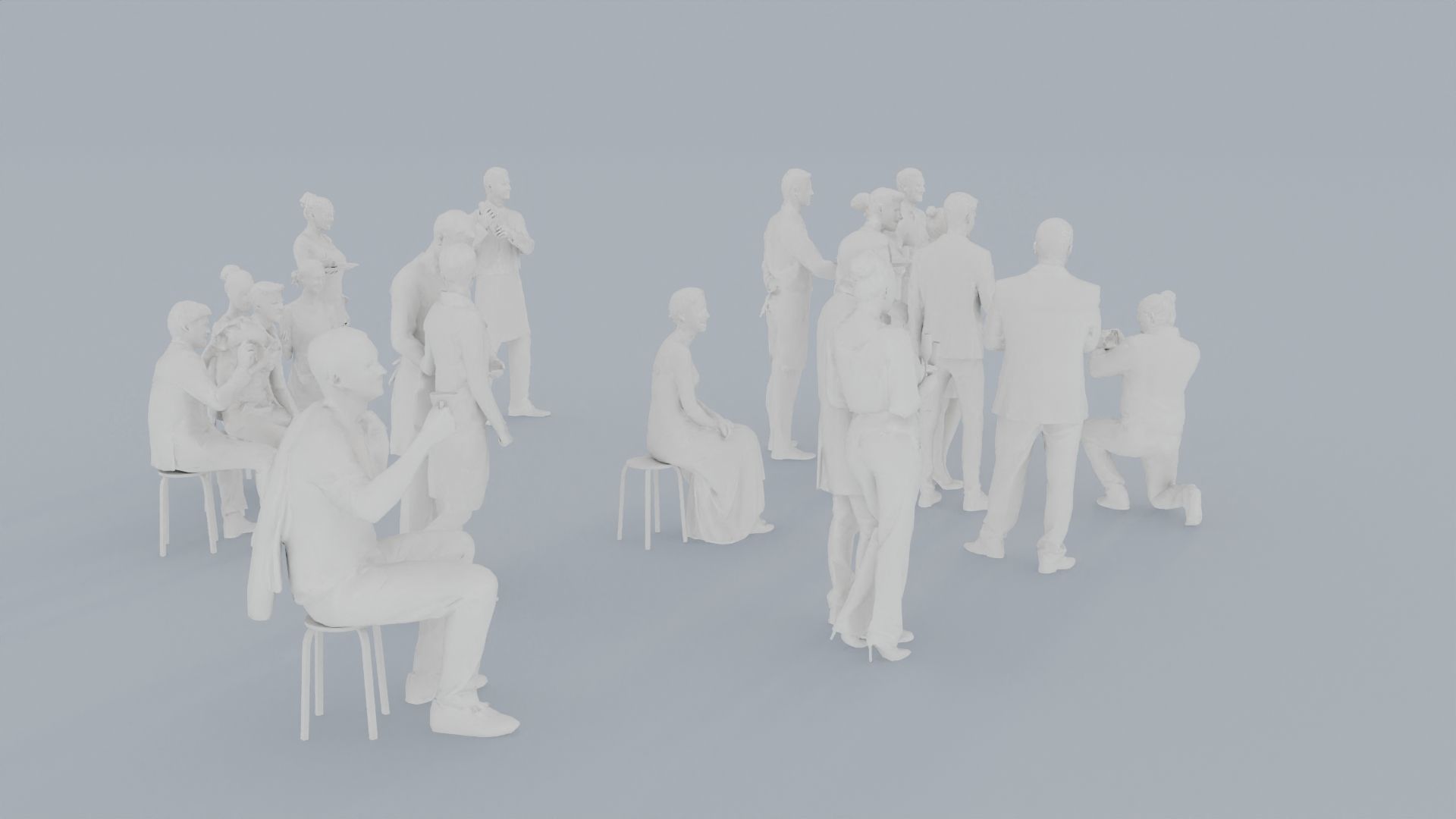 14 CROWDS CASU1 ELE1 SITTING PEOPLE SCANS MAN WOMAN 3D print model_11