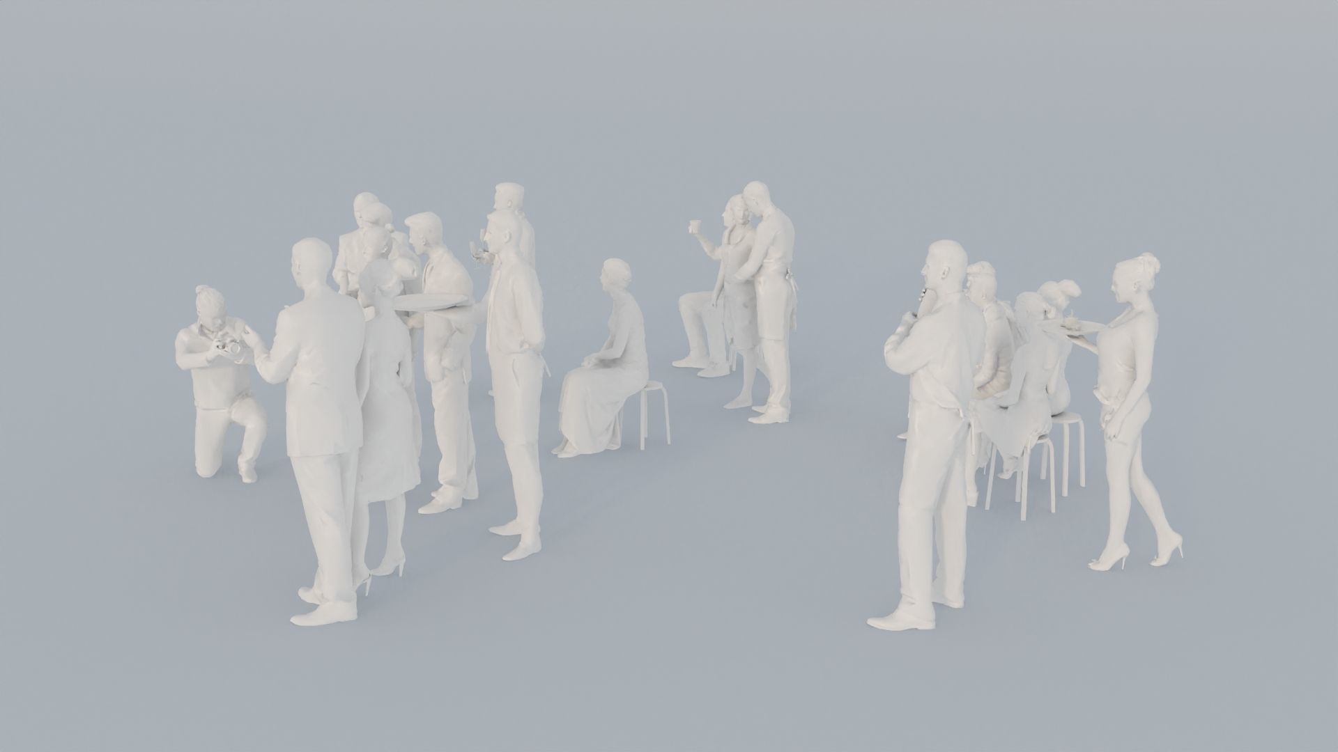 14 CROWDS CASU1 ELE1 SITTING PEOPLE SCANS MAN WOMAN 3D print model_5