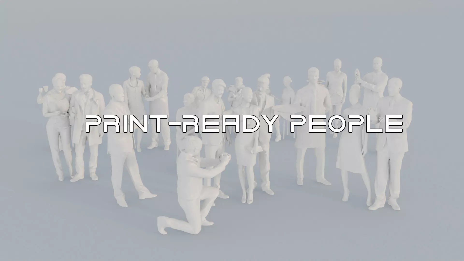14 CROWDS CASU1 ELE1 SITTING PEOPLE SCANS MAN WOMAN 3D print model_0