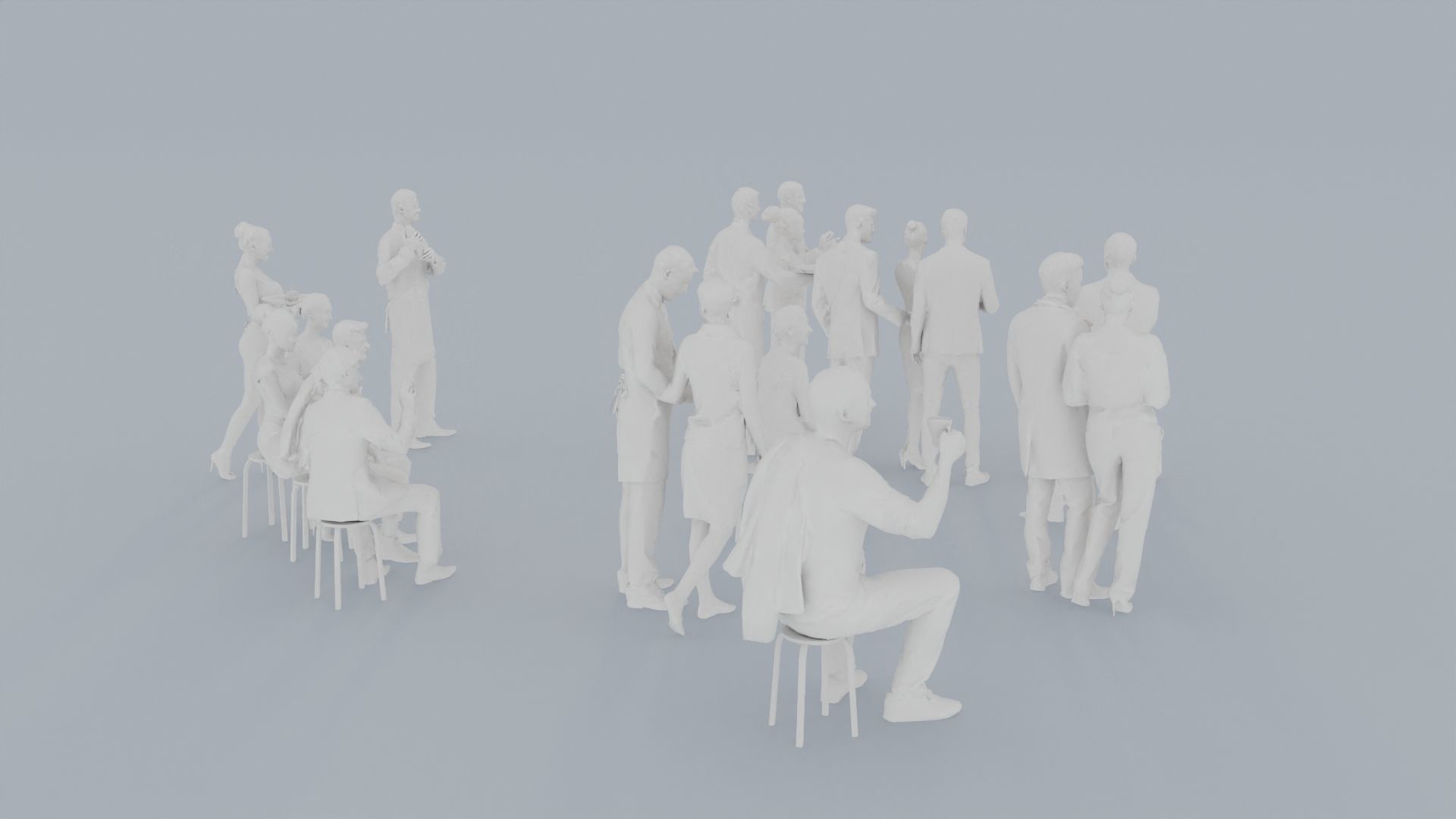 14 CROWDS CASU1 ELE1 SITTING PEOPLE SCANS MAN WOMAN 3D print model_10