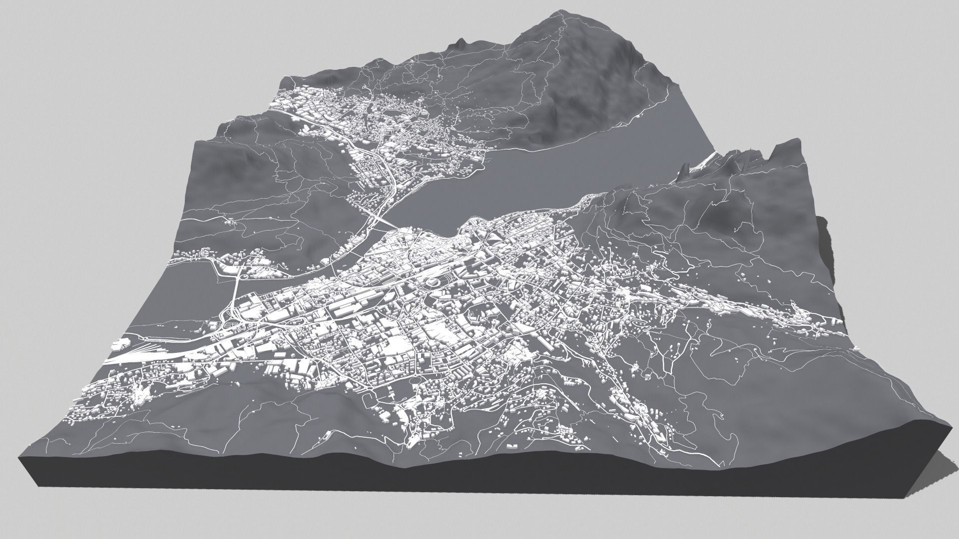 Cityscape Lecco and Valmadrera Italy 3D model_9