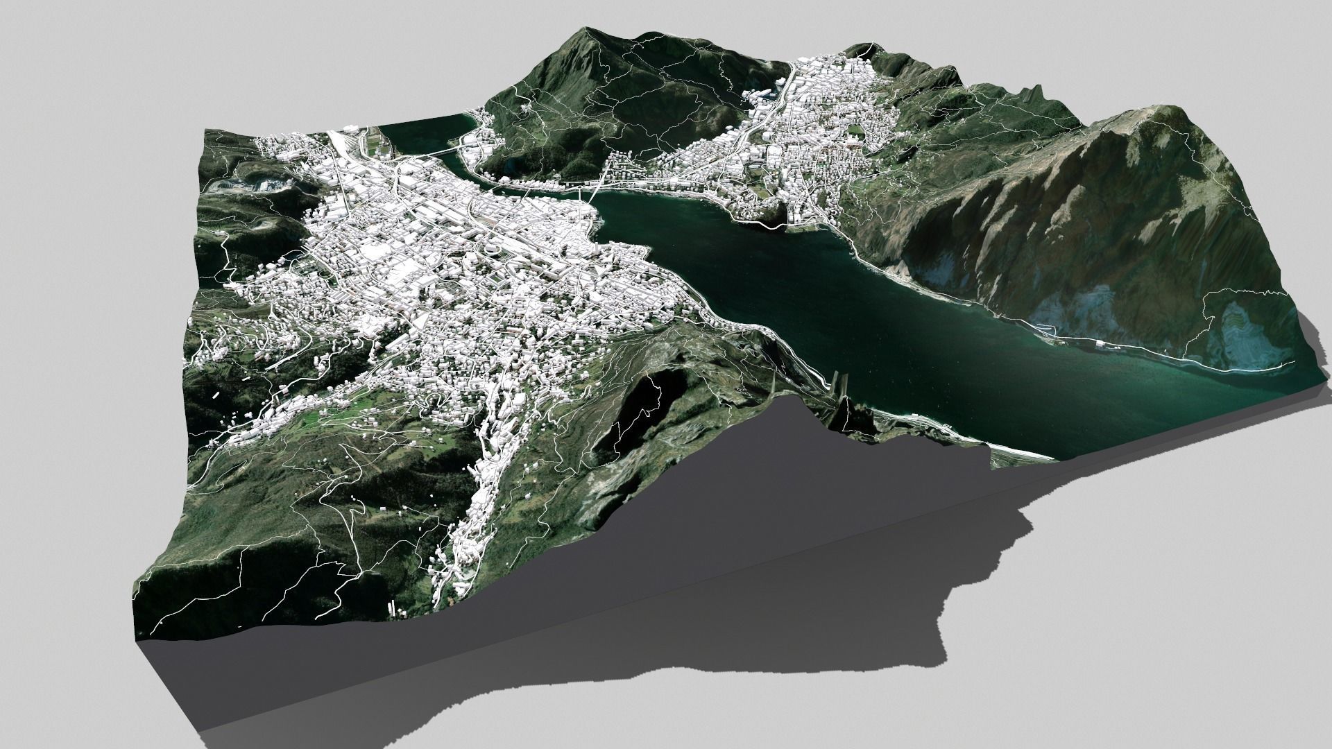 Cityscape Lecco and Valmadrera Italy 3D model_10