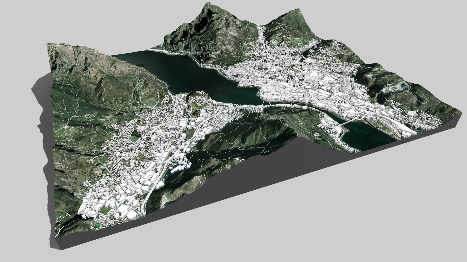 Cityscape Lecco and Valmadrera Italy 3D model_6
