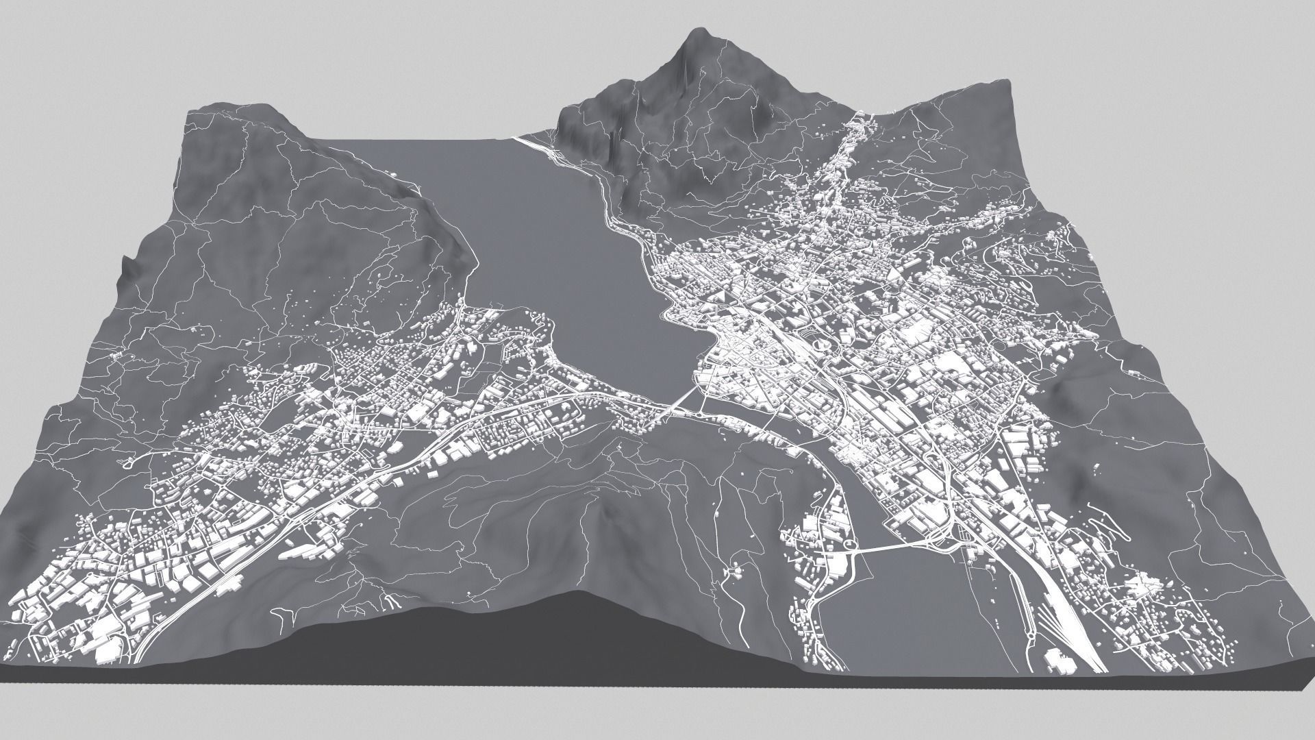 Cityscape Lecco and Valmadrera Italy 3D model_5