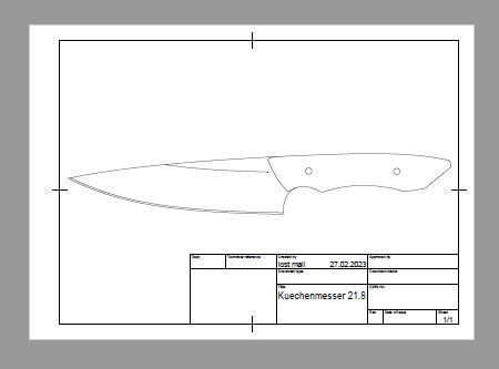 Kitchen knife design for knife maker with PDF sheet 3D print model_7