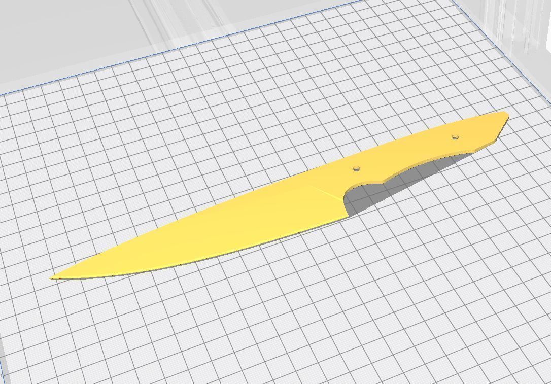 Kitchen knife design for knife maker with PDF sheet 3D print model_4