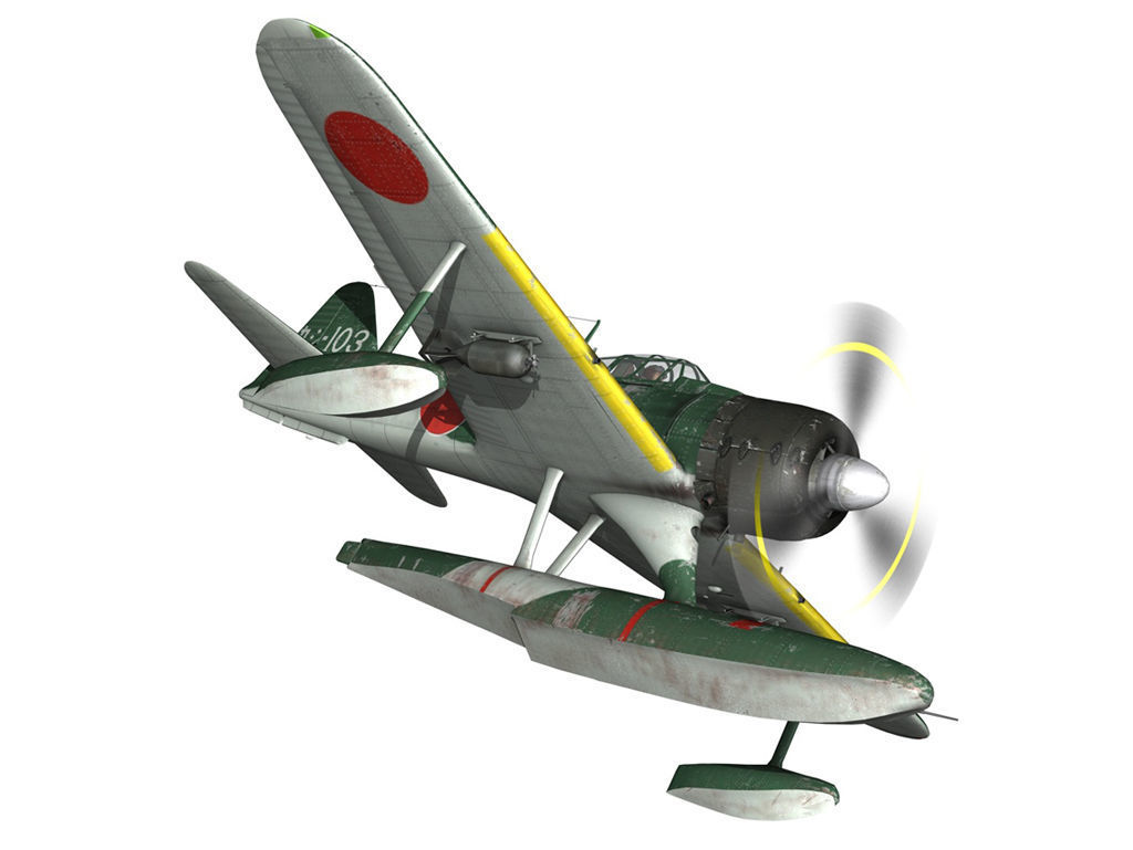 Nakajima A6M2-N - Rufe 3D model_2