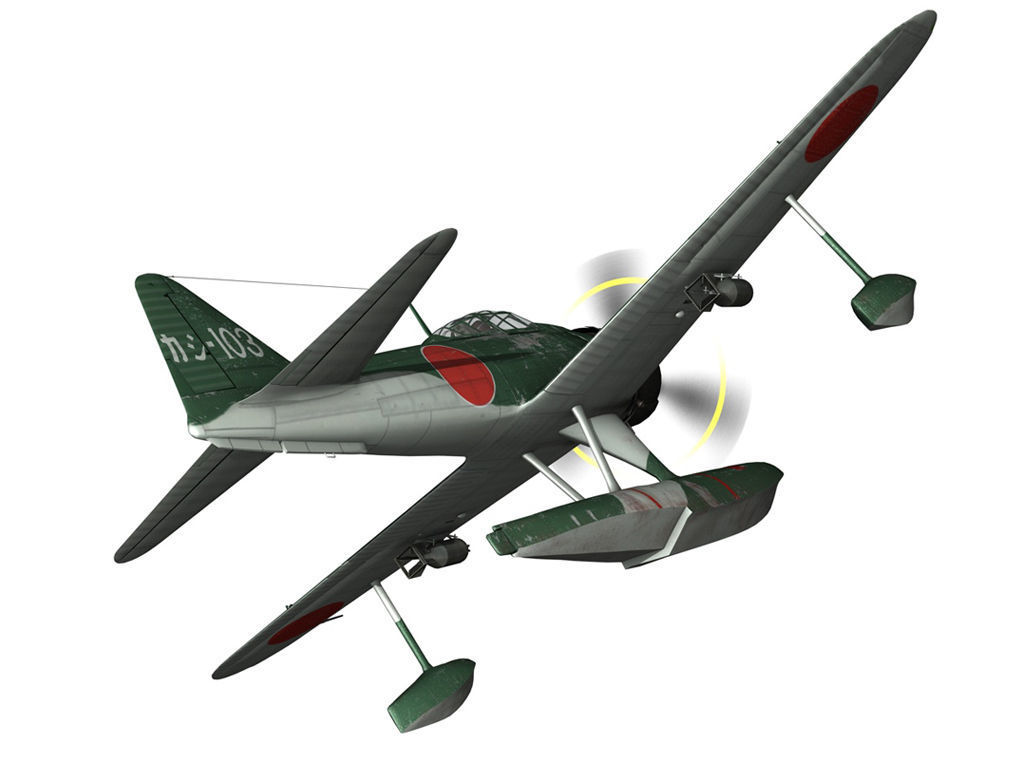 Nakajima A6M2-N - Rufe 3D model_5