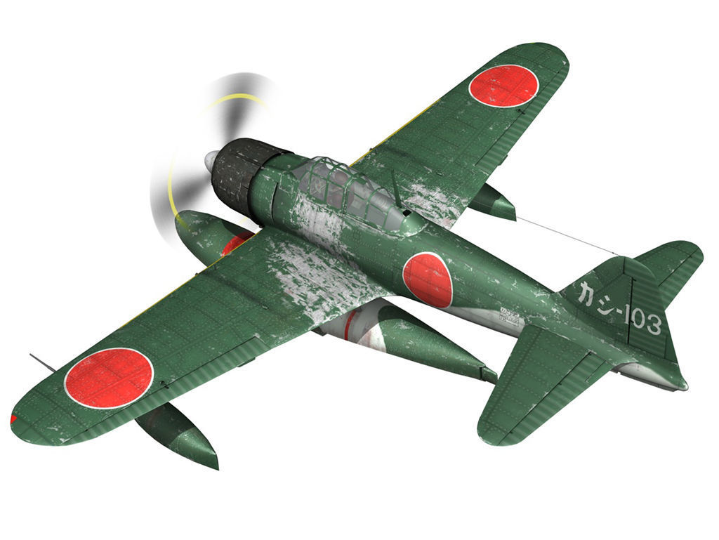 Nakajima A6M2-N - Rufe 3D model_4