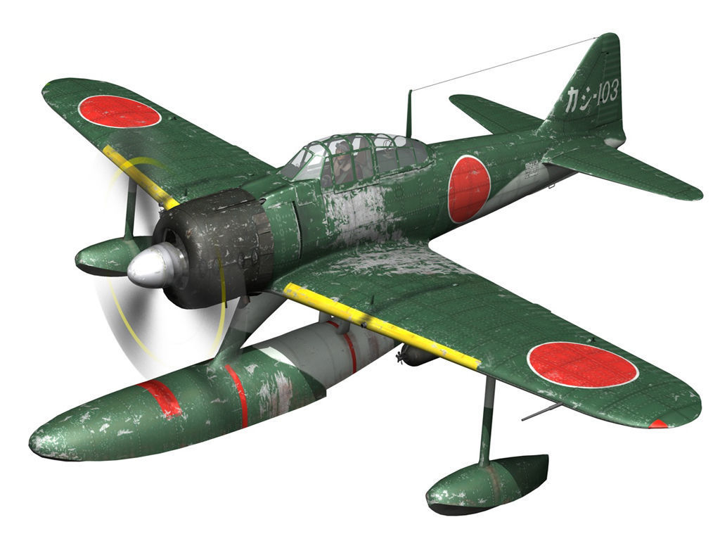 Nakajima A6M2-N - Rufe 3D model_1