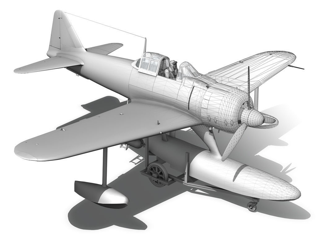 Nakajima A6M2-N - Rufe 3D model_16