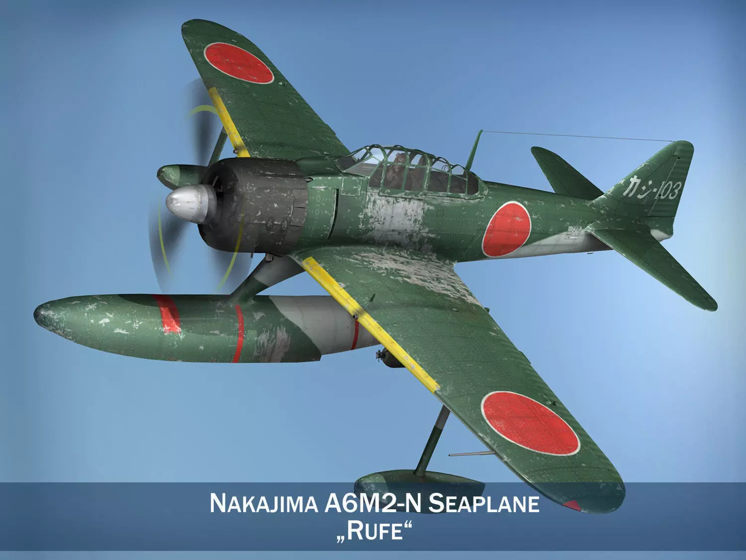 Nakajima A6M2-N - Rufe 3D model_0