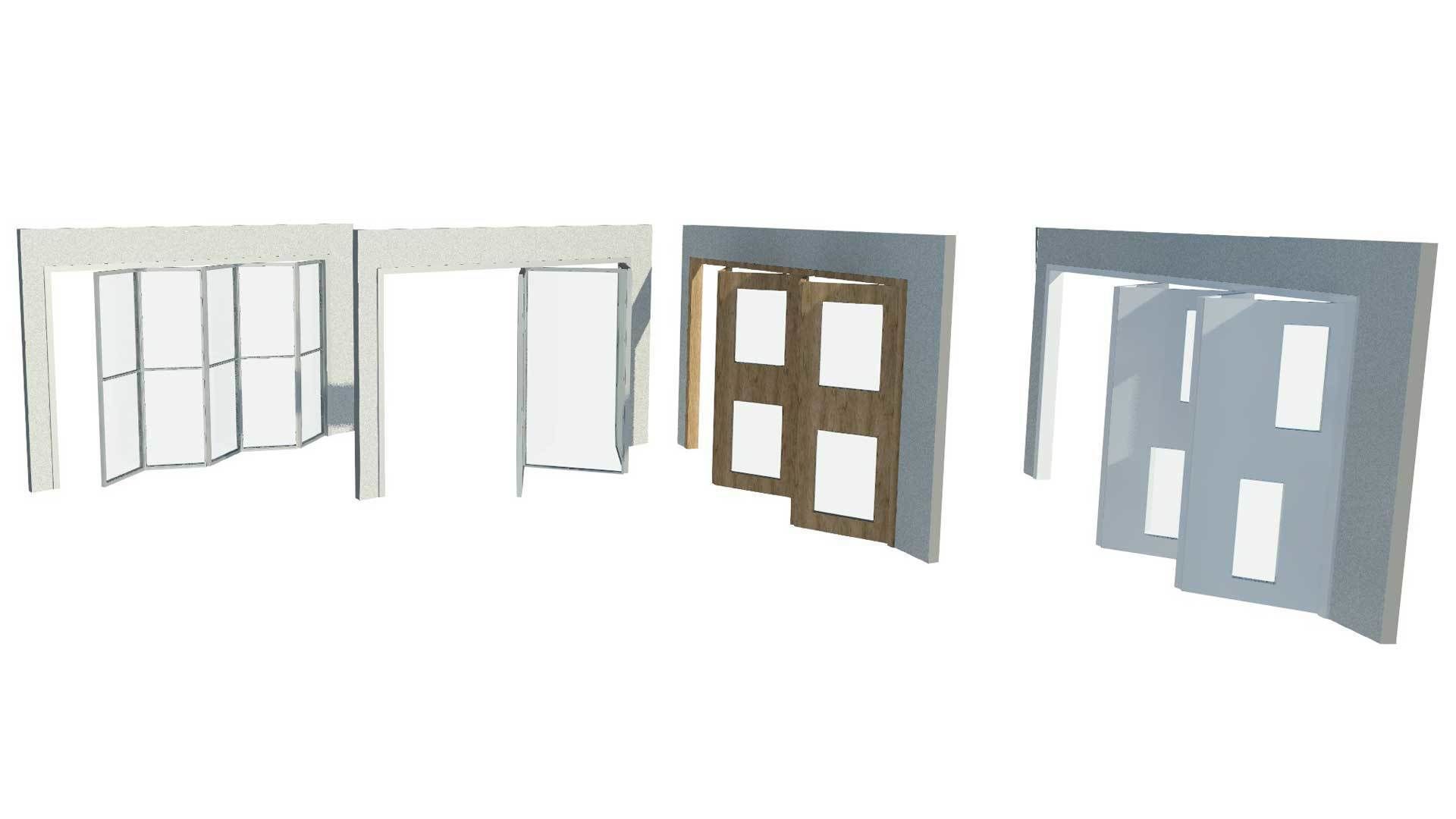 Fully Parametric Bi-Fold Doors 3D model | CGTrader