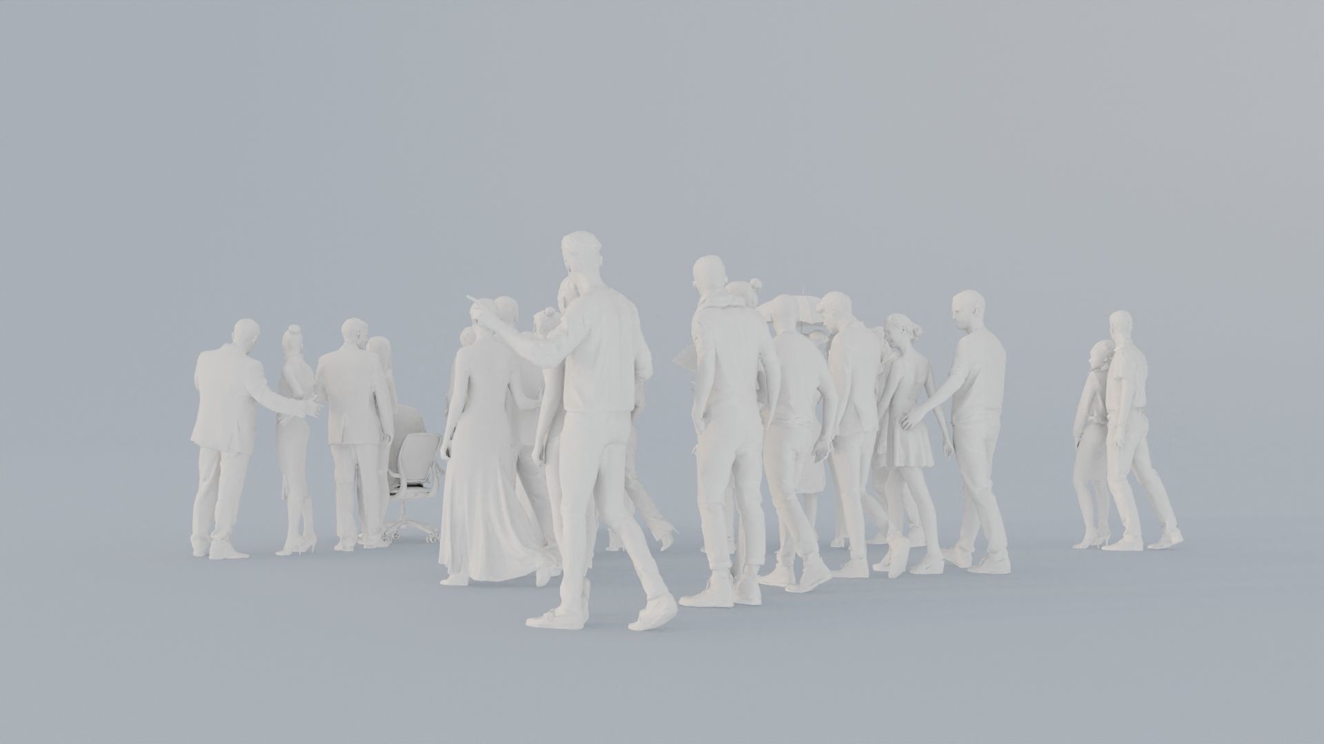 20 CROWDS BUS1 ELE2 CASU1 SITTING PEOPLE SCANS MAN WOMAN 3D print model_7