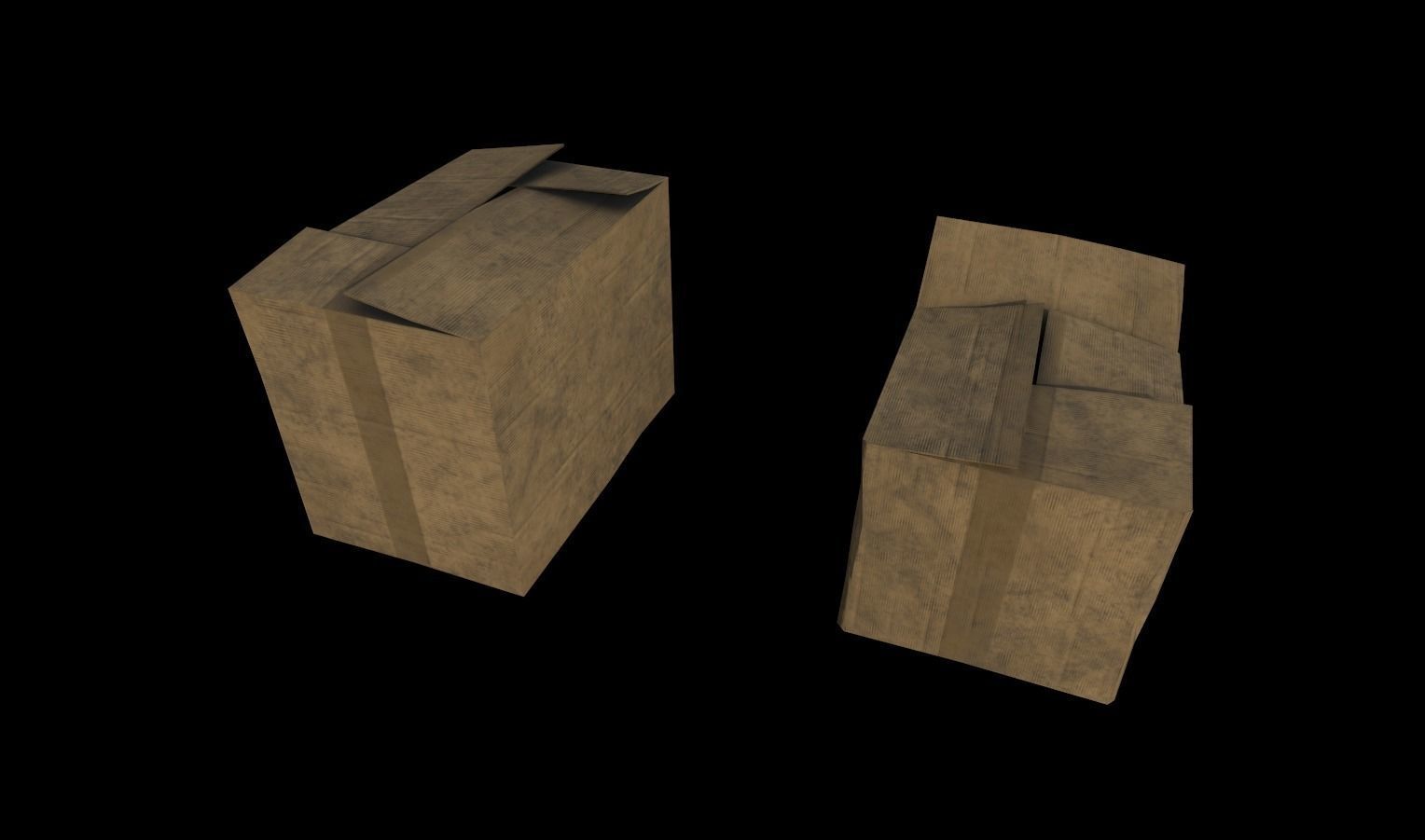 Cardboxes Pack 2 Low-poly 3D model_9