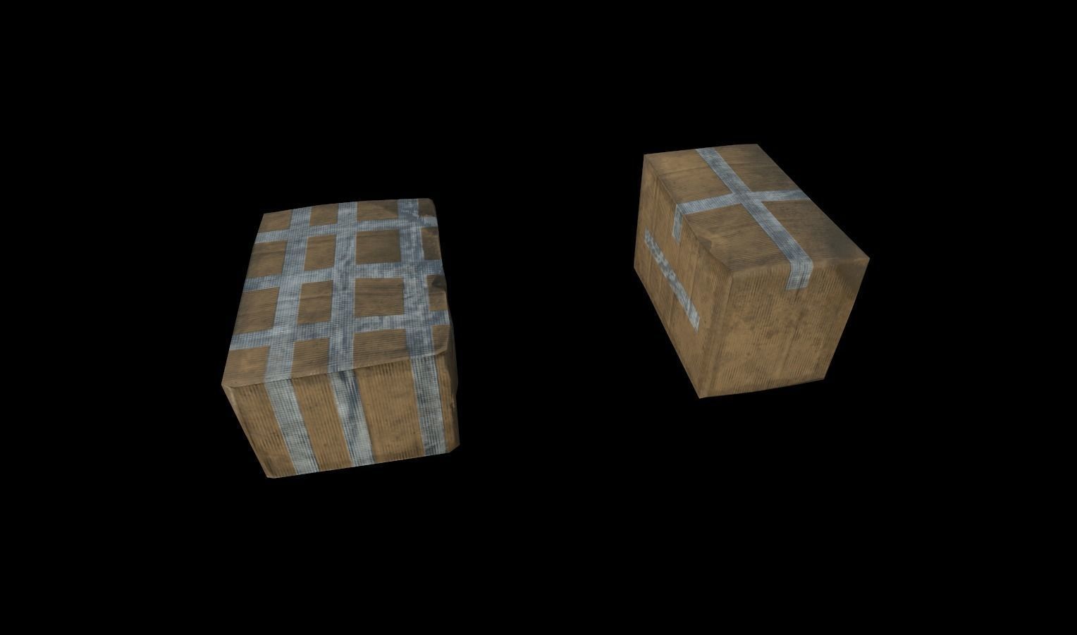 Cardboxes Pack 2 Low-poly 3D model_7