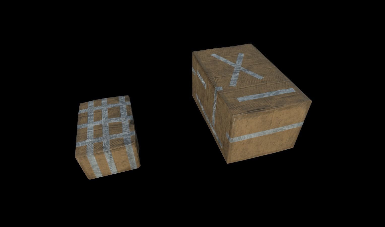Cardboxes Pack 2 Low-poly 3D model_11