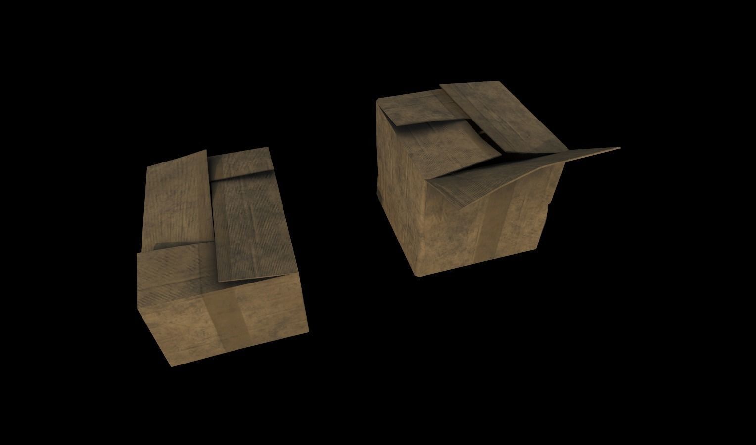 Cardboxes Pack 2 Low-poly 3D model_5