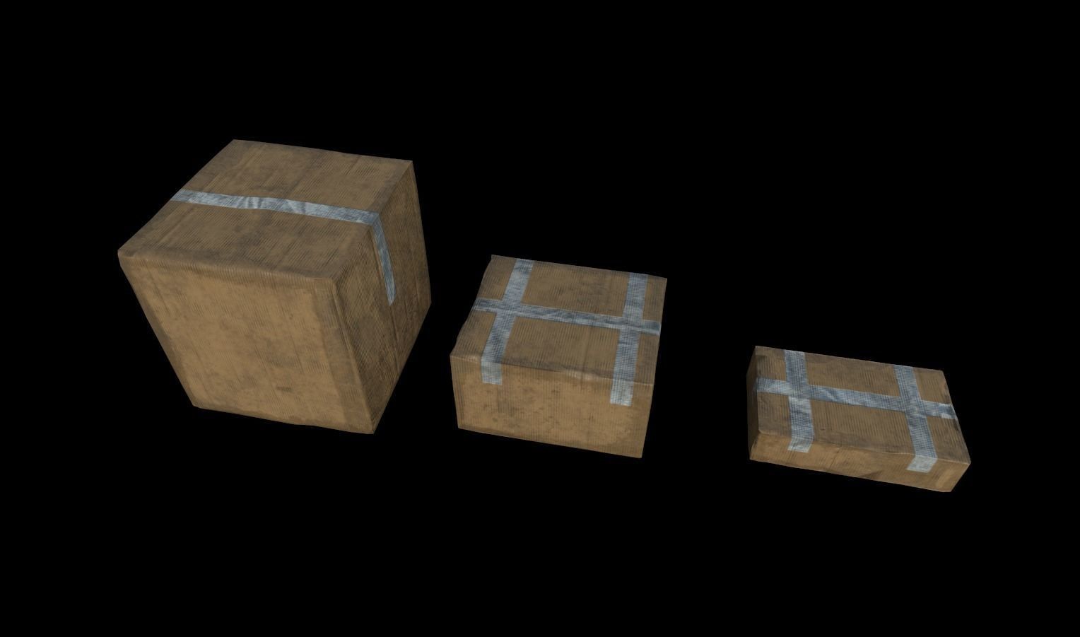 Cardboxes Pack 2 Low-poly 3D model_15