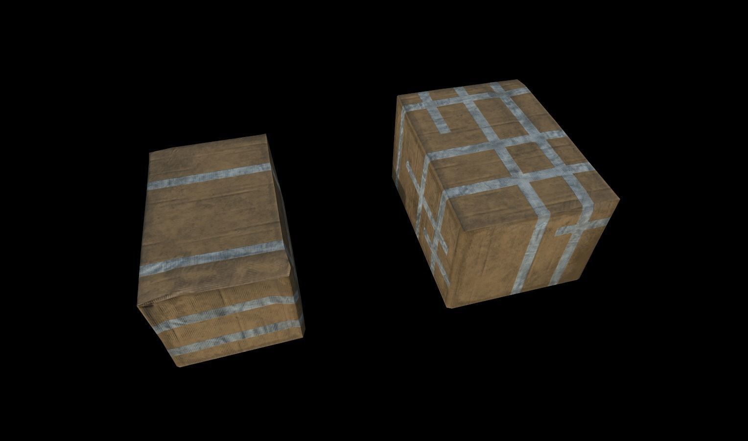 Cardboxes Pack 2 Low-poly 3D model_3