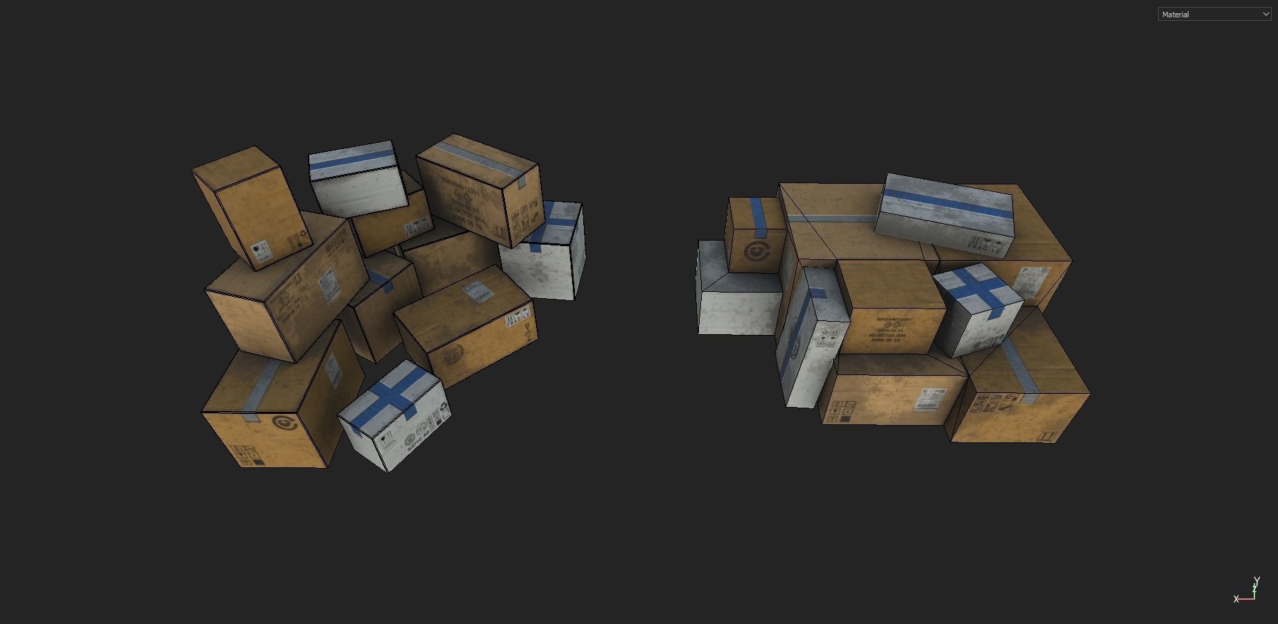 Cardboxes Pack 2 Low-poly 3D model_18