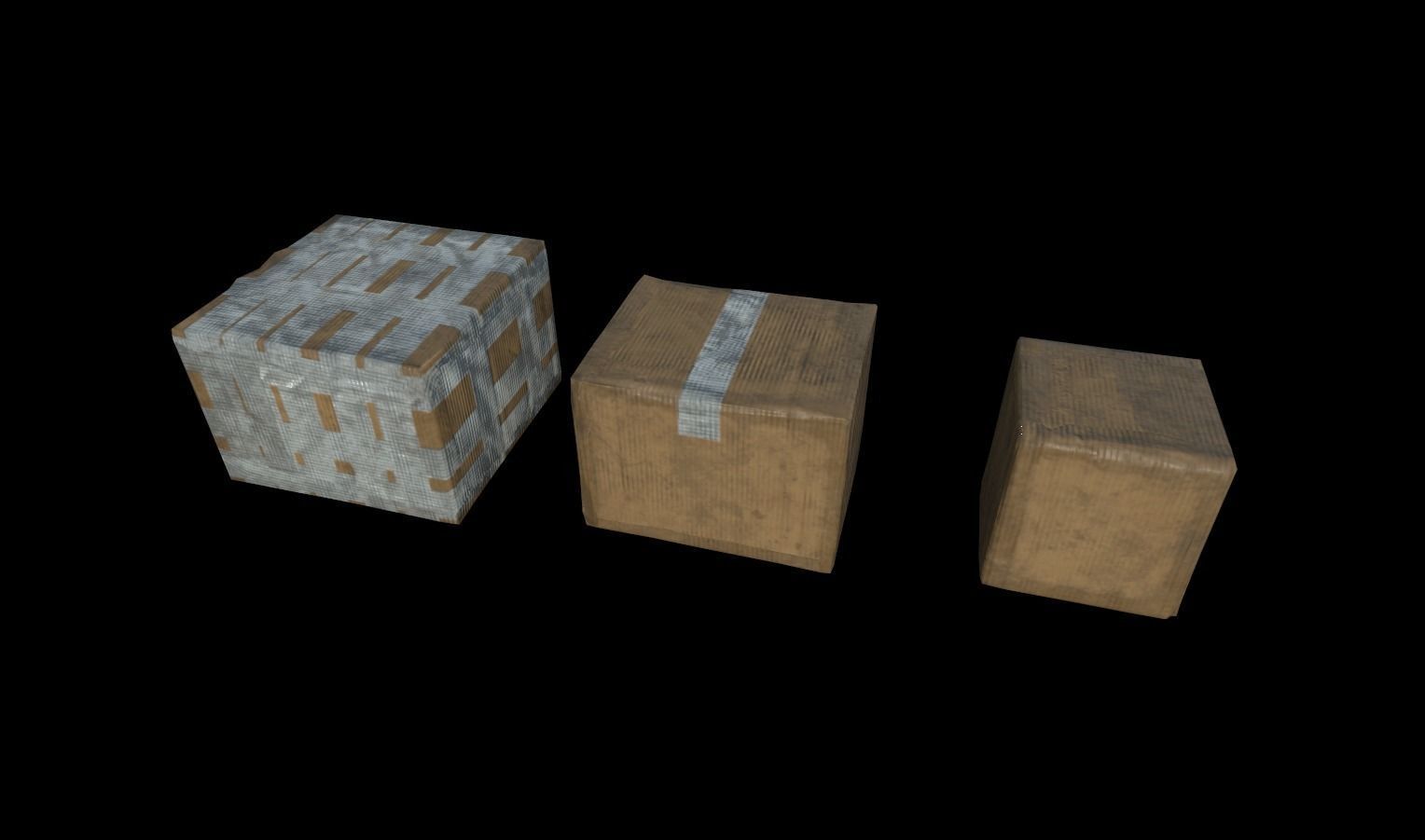Cardboxes Pack 2 Low-poly 3D model_13