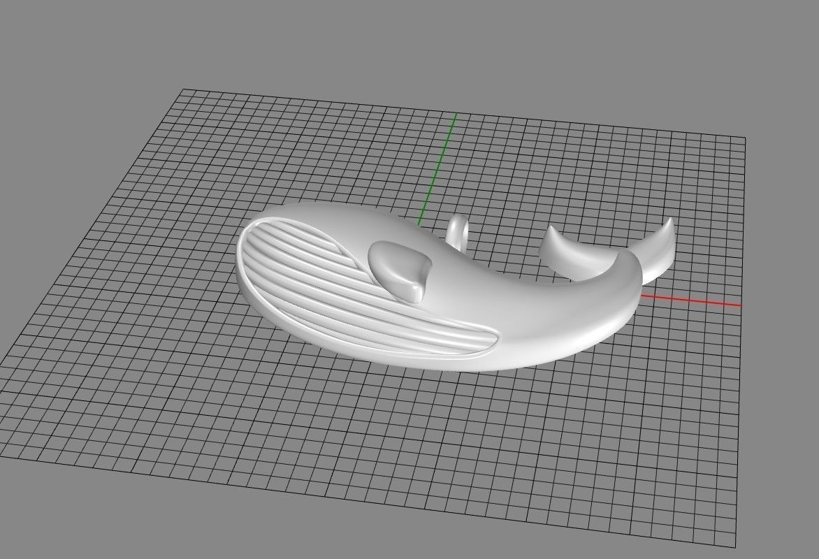 Pendant whale 3D print model_2