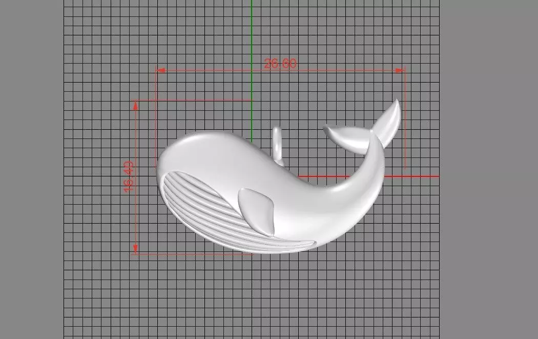 Pendant whale 3D print model_0