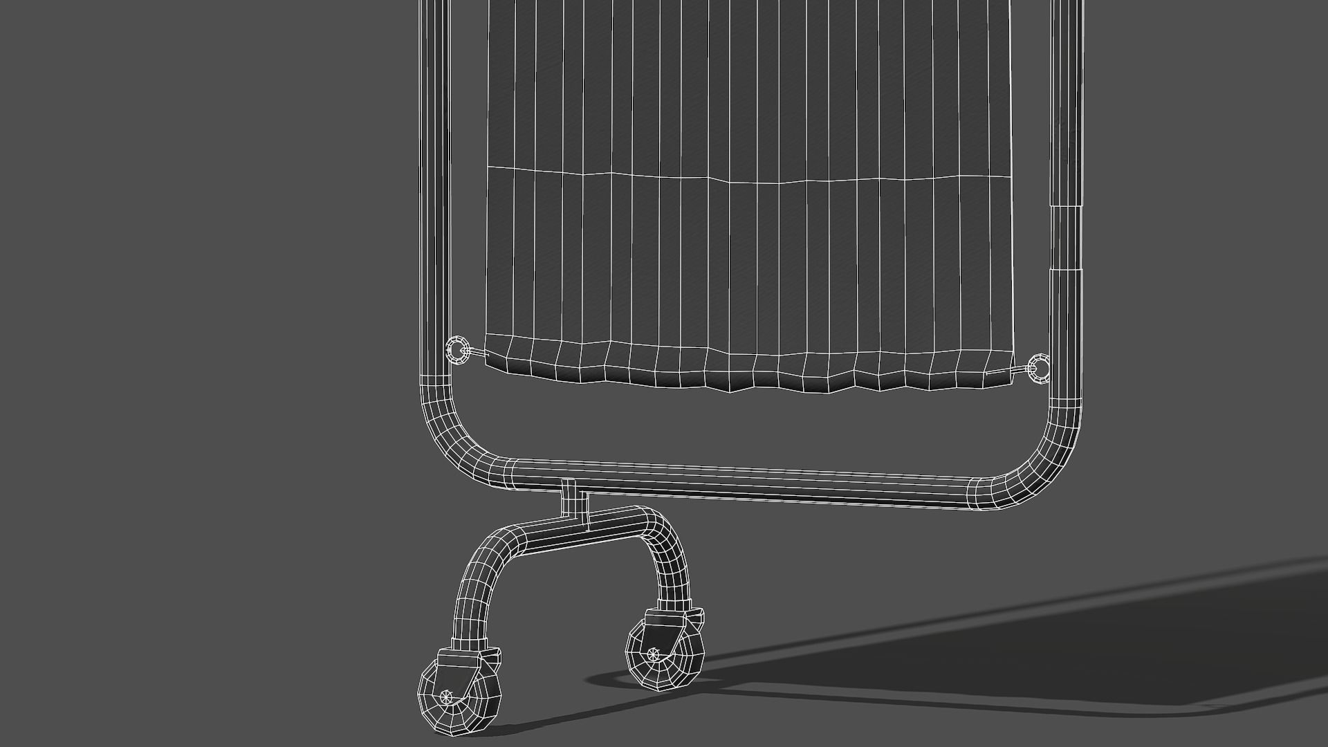 Old Modular Medical Privacy Screen   - PBR Game Ready Low-poly 3D model_11