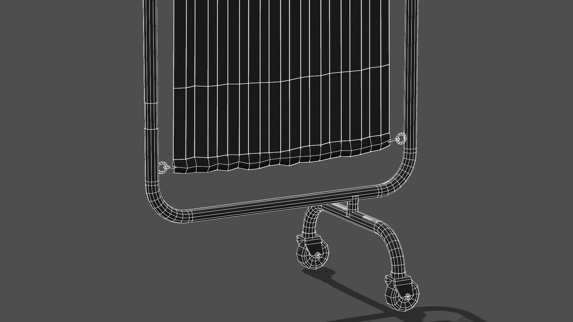 Old Modular Medical Privacy Screen   - PBR Game Ready Low-poly 3D model_10