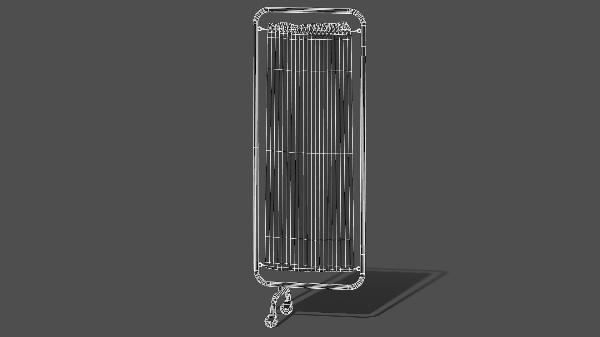 Old Modular Medical Privacy Screen   - PBR Game Ready Low-poly 3D model_8