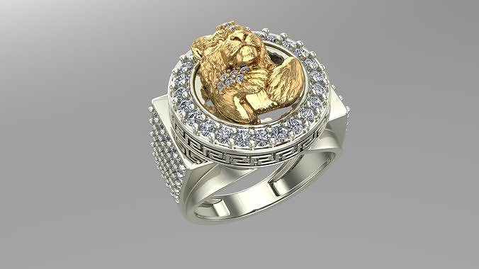 Lion Ring  3D print model