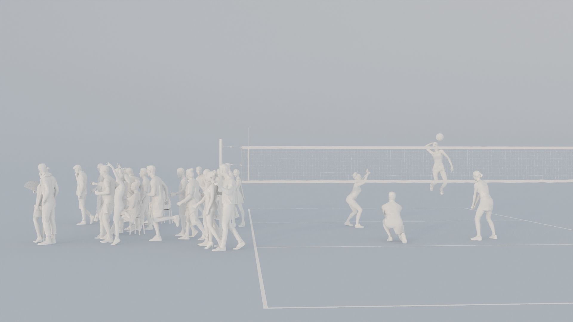 15 LP THIRTIES SPORT SUMMER CASUAL CROWDS MAN SITTING WOMAN 3D print model_6