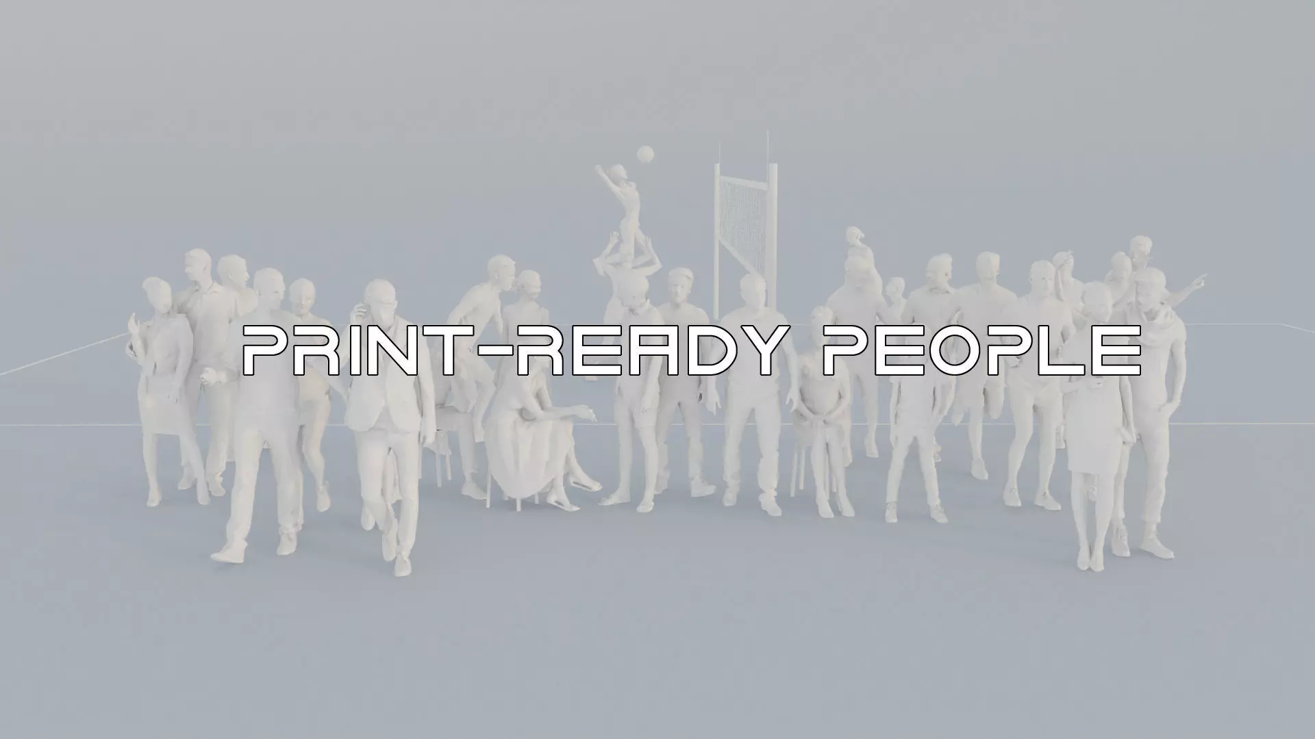 15 LP THIRTIES SPORT SUMMER CASUAL CROWDS MAN SITTING WOMAN 3D print model_0