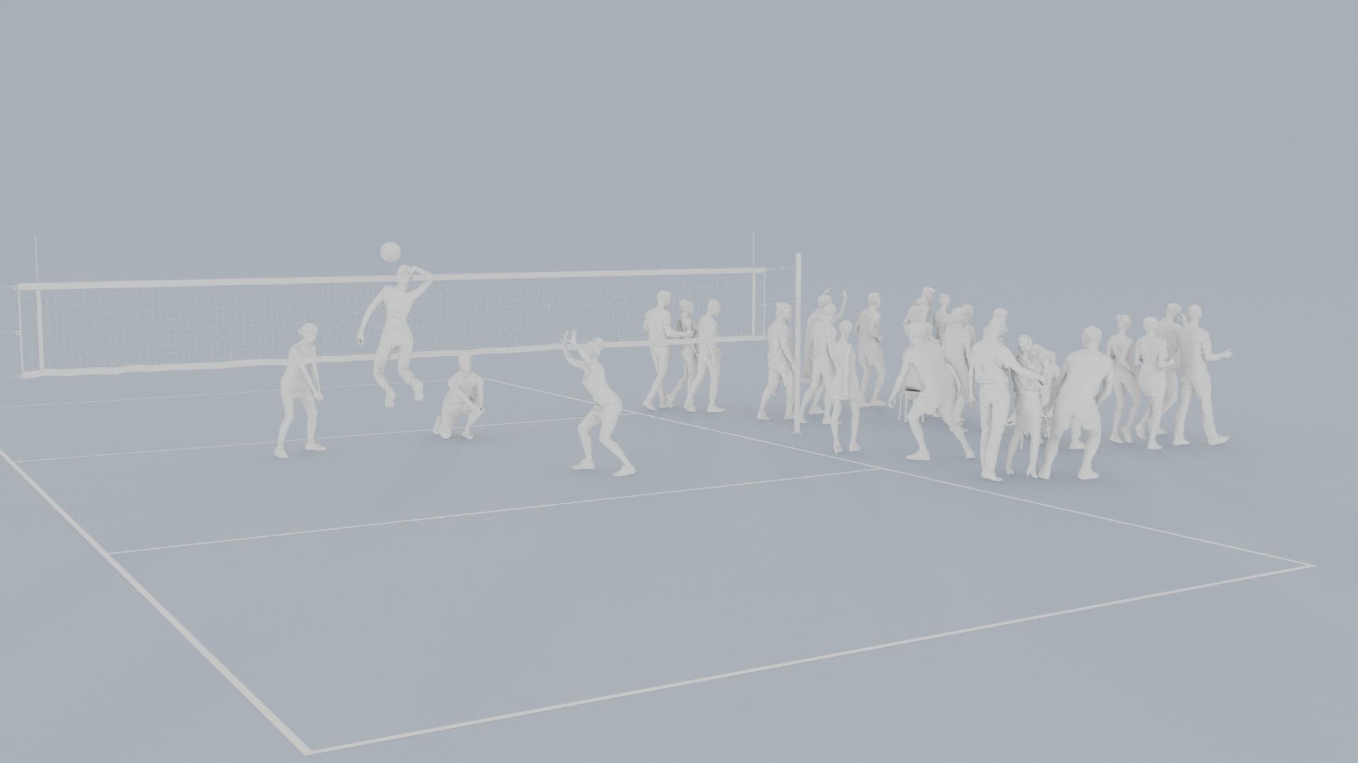 15 LP THIRTIES SPORT SUMMER CASUAL CROWDS MAN SITTING WOMAN 3D print model_10