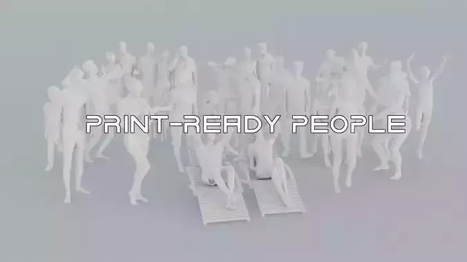 14 LP THIRTIES BEACH SUMMER CASUAL CROWDS MAN SITTING WOMAN