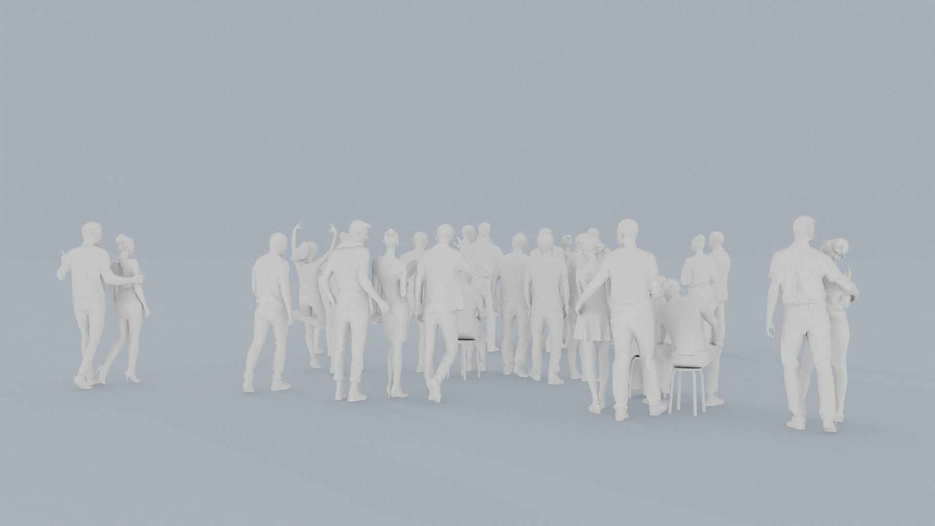 09 LP THIRTIES ELEGANT CAFE CASUAL CROWDS MAN SITTING WOMAN 3D print model_9