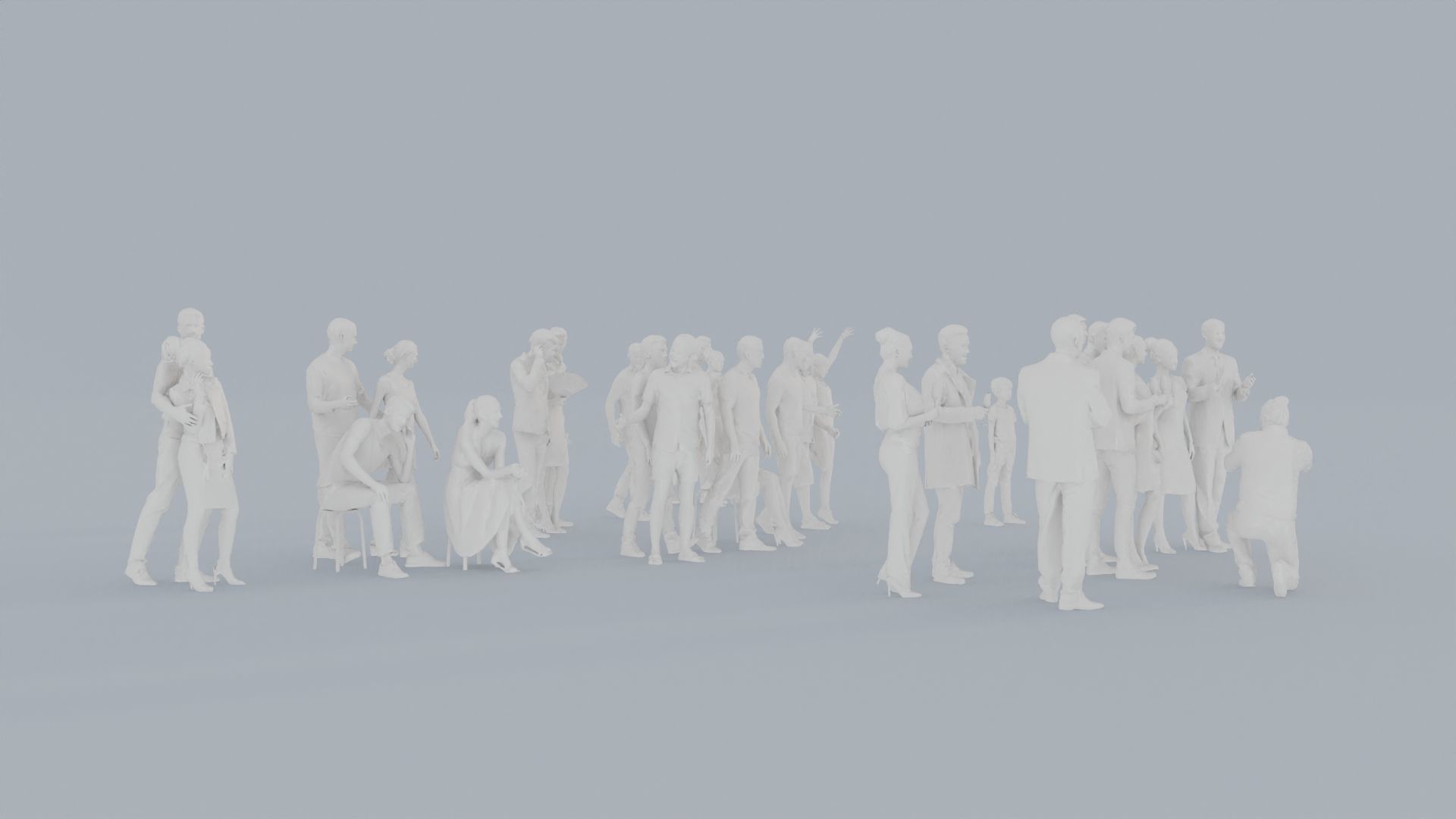09 LP THIRTIES ELEGANT CAFE CASUAL CROWDS MAN SITTING WOMAN 3D print model_12