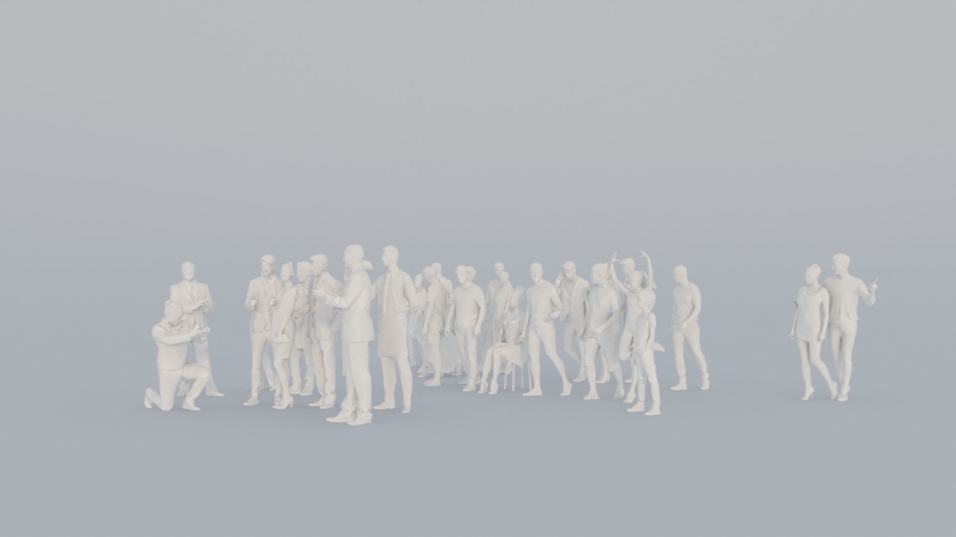 09 LP THIRTIES ELEGANT CAFE CASUAL CROWDS MAN SITTING WOMAN 3D print model_3