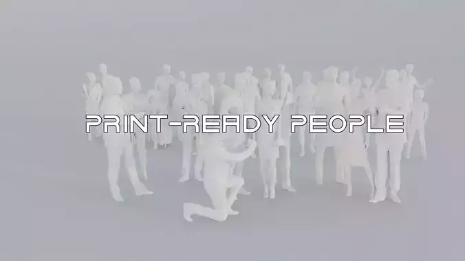 09 LP THIRTIES ELEGANT CAFE CASUAL CROWDS MAN SITTING WOMAN 3D print model